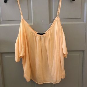 Of the shoulder peach tank top